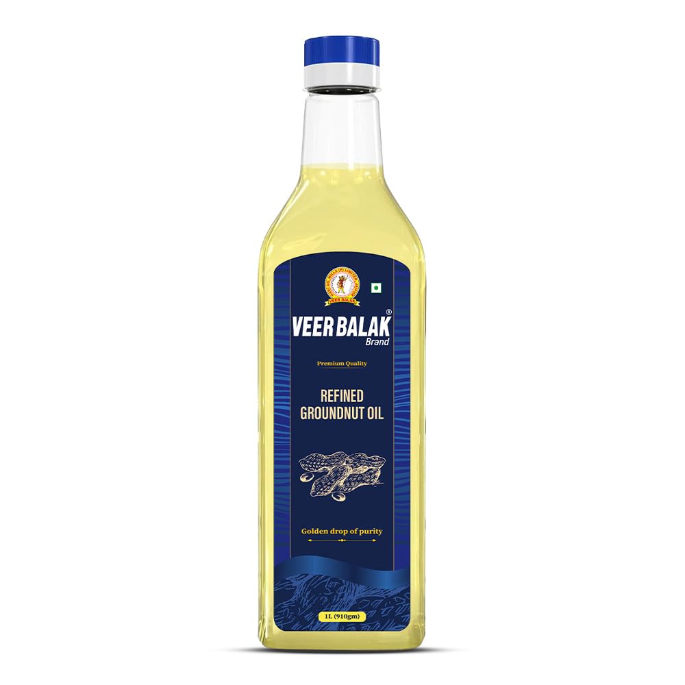 VEER BALAK Premium Refined Groundnut (Peanut) Oil, Mungfali Tel - 1 Litre