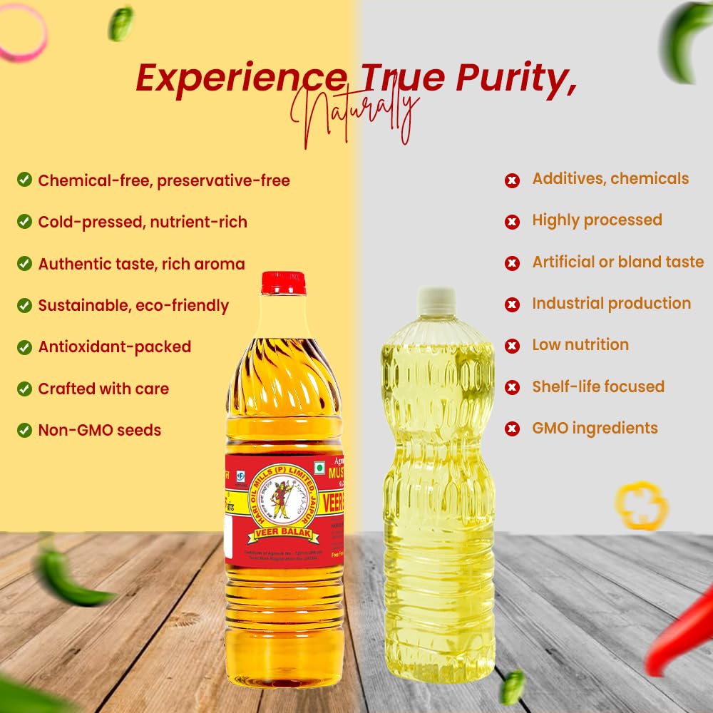 VEER BALAK Premium Kachi Ghani Mustard Oil - 100ML