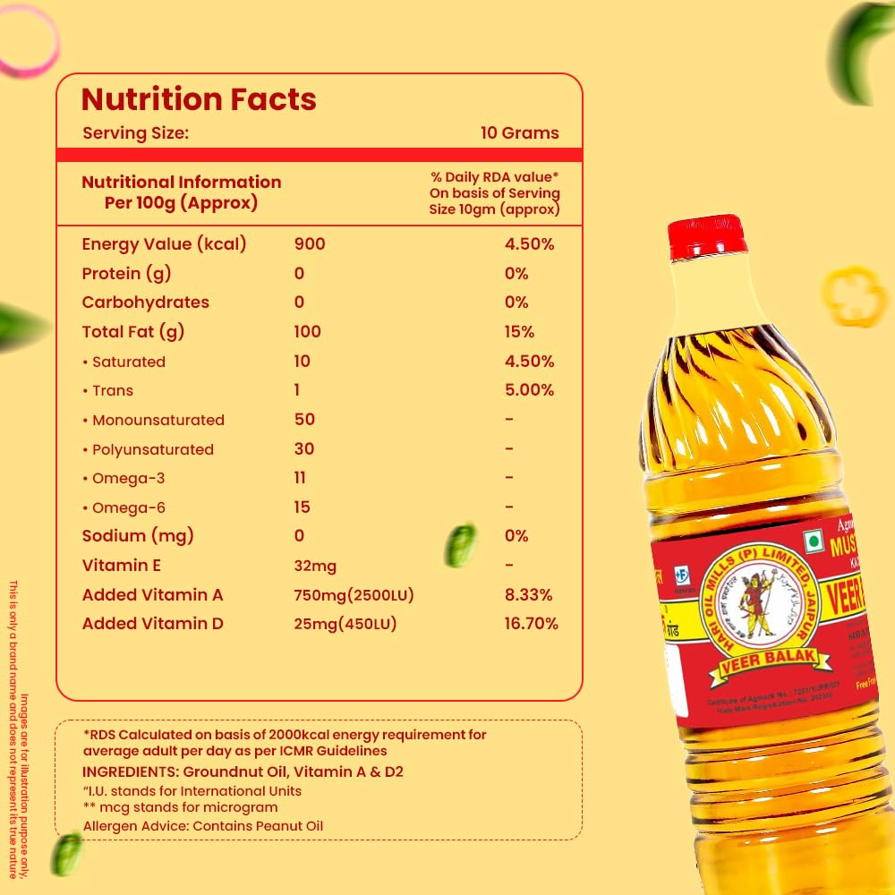 VEER BALAK Premium Kachi Ghani Mustard Oil - 200ML