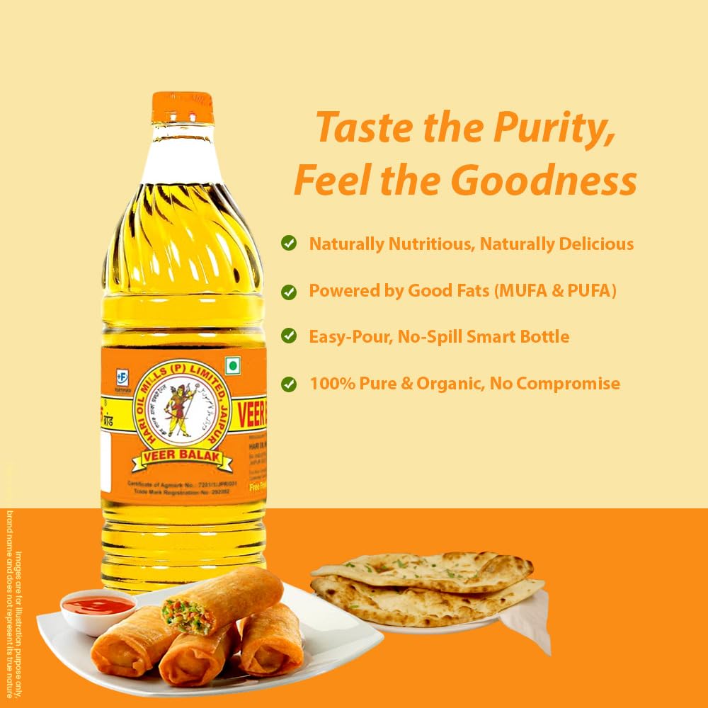 VEER BALAK Premium Kachi Ghani Sesame/Til Oil - 1 Litre